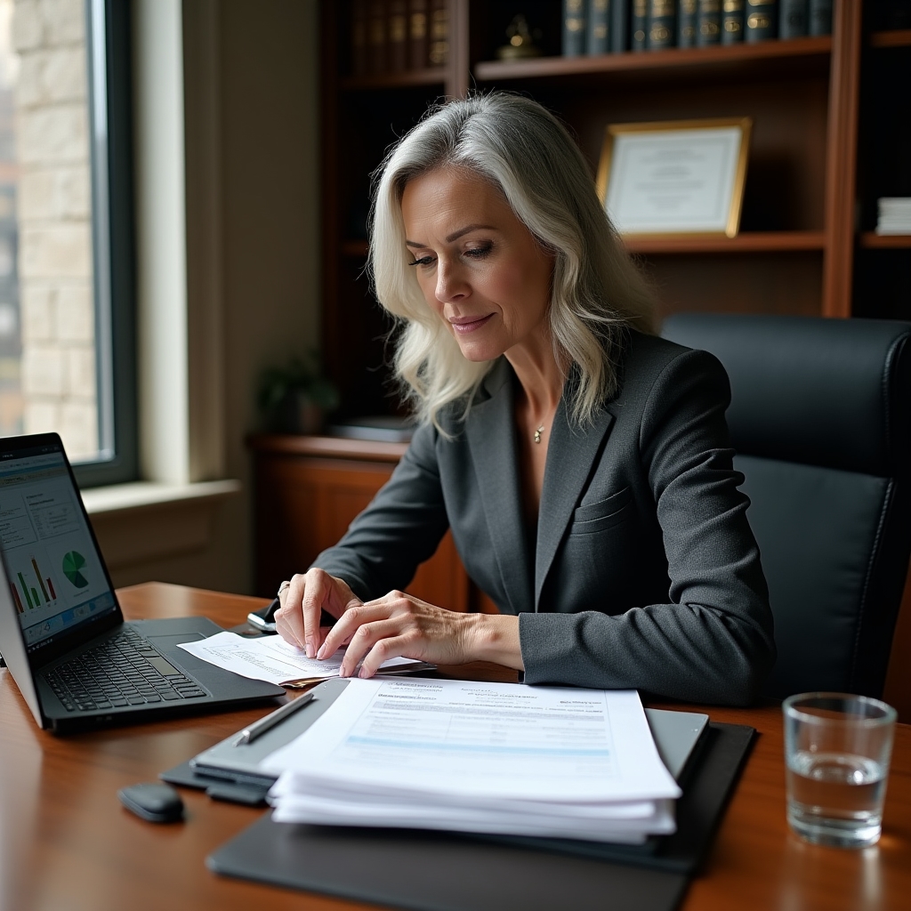 Compliance documentation and regulatory framework materials on a professional desk