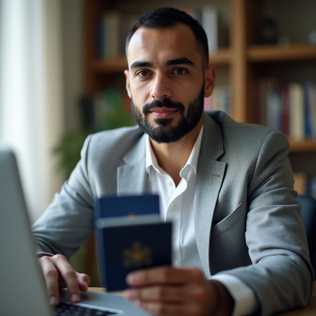 Identity verification process for cryptocurrency platform showing document scanning and identity confirmation workflow