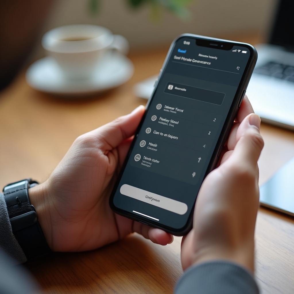 Digital wallet creation process on a mobile device with security confirmation screen